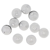 Maxbell 10pcs 16mm Globe Glass Bottle Charms Pendant DIY Jewelry Making Gray