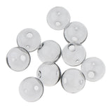 Maxbell 10pcs 16mm Globe Glass Bottle Charms Pendant DIY Jewelry Making Gray