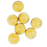 Maxbell 10pcs 16mm Globe Glass Bottle Charms Pendant DIY Jewelry Making Yellow