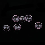 Maxbell 6pcs 20mm Half Glass Bottle Globe Cover Charms DIY Jewelry Making Pink