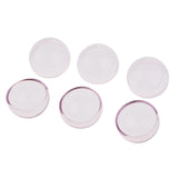 Maxbell 6pcs 20mm Half Glass Bottle Globe Cover Charms DIY Jewelry Making Pink