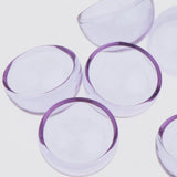 Maxbell 6pcs 20mm Half Glass Bottle Globe Cover Charms DIY Jewelry Making Purple