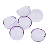 Maxbell 6pcs 20mm Half Glass Bottle Globe Cover Charms DIY Jewelry Making Purple