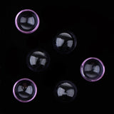 Maxbell 6pcs 20mm Half Glass Bottle Globe Cover Charms DIY Jewelry Making Purple