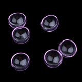 Maxbell 6pcs 20mm Half Glass Bottle Globe Cover Charms DIY Jewelry Making Purple