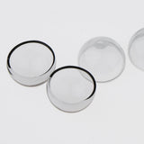 Maxbell 6pcs 20mm Half Glass Bottle Globe Cover Charms DIY Jewelry Making Gray