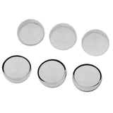 Maxbell 6pcs 20mm Half Glass Bottle Globe Cover Charms DIY Jewelry Making Gray