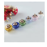 Maxbell 6 Piece Handmade Mushroom Shape Glass Globe Vial Dome Cover Charm Green