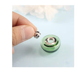 Maxbell 6 Piece Handmade Mushroom Shape Glass Globe Vial Dome Cover Charm Green