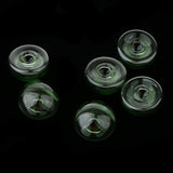 Maxbell 6 Piece Handmade Mushroom Shape Glass Globe Vial Dome Cover Charm Green