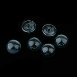 Maxbell 6 Piece Handmade Mushroom Shape Glass Globe Vial Dome Cover Charm Dark Green