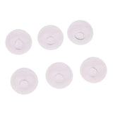 Maxbell 6 Piece Handmade Mushroom Shape Glass Globe Vial Dome Cover Charm Pink