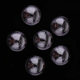 Maxbell 6 Piece Handmade Mushroom Shape Glass Globe Vial Dome Cover Charm Pink