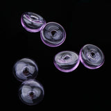 Maxbell 6 Piece Handmade Mushroom Shape Glass Globe Vial Dome Cover Charm Purple