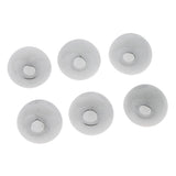 Maxbell 6 Piece Handmade Mushroom Shape Glass Globe Vial Dome Cover Charm Gray Black