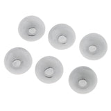 Maxbell 6 Piece Handmade Mushroom Shape Glass Globe Vial Dome Cover Charm Gray Black