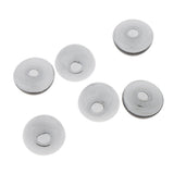 Maxbell 6 Piece Handmade Mushroom Shape Glass Globe Vial Dome Cover Charm Gray Black