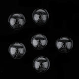 Maxbell 6 Piece Handmade Mushroom Shape Glass Globe Vial Dome Cover Charm Gray Black