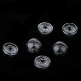 Maxbell 6 Piece Handmade Mushroom Shape Glass Globe Vial Dome Cover Charm Gray Black