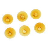 Maxbell 6 Piece Handmade Mushroom Shape Glass Globe Vial Dome Cover Charm Amber