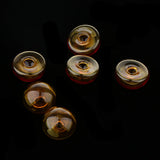 Maxbell 6 Piece Handmade Mushroom Shape Glass Globe Vial Dome Cover Charm Amber