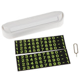 Maxbell Temporary Parking Card Magnetic Phone Number Plate Holder Sucker  White