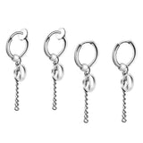 Maxbell Stainless Steel Hip Hop Peace Long Dangle Earrings Hoop Studs Non-Piecred