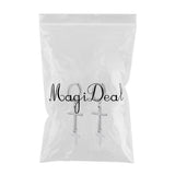 Maxbell High Polished Stainless Steel Small Big Cross Drop Earring Piercing
