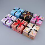 Maxbell 6pcs Cardboard Paper Bowknot Jewelry Gift Box Watch Ring Storage Cases Type7
