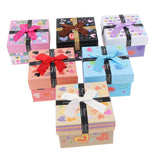 Maxbell 6pcs Cardboard Paper Bowknot Jewelry Gift Box Watch Ring Storage Cases Type7