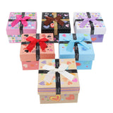 Maxbell 6pcs Cardboard Paper Bowknot Jewelry Gift Box Watch Ring Storage Cases Type7