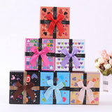 Maxbell 6pcs Cardboard Paper Bowknot Jewelry Gift Box Watch Ring Storage Cases Type7