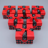 Maxbell 6pcs Paper Cardboard Jewelry Gift Box Watch Ring Earring Storage Case Red