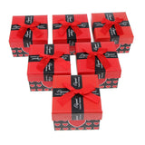 Maxbell 6pcs Paper Cardboard Jewelry Gift Box Watch Ring Earring Storage Case Red