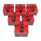 Maxbell 6pcs Paper Cardboard Jewelry Gift Box Watch Ring Earring Storage Case Red