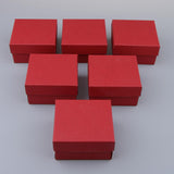 Maxbell 3pcs Square Paper Ring Box with Pillow Gift Jewelry Storage Red