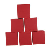 Maxbell 3pcs Square Paper Ring Box with Pillow Gift Jewelry Storage Red