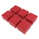 Maxbell 3pcs Square Paper Ring Box with Pillow Gift Jewelry Storage Red