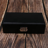 Maxbell Multi-fonction PU Leather Portable Jewelry Storage Display Case Box Black