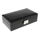 Maxbell Multi-fonction PU Leather Portable Jewelry Storage Display Case Box Black