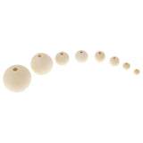 Maxbell 20 Pieces Round Wood Beads Loose Spacer Beads for Jewelry Crafting 14mm