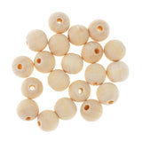 Maxbell 20 Pieces Round Wood Beads Loose Spacer Beads for Jewelry Crafting 14mm