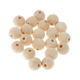 Maxbell 20 Pieces Round Wood Beads Loose Spacer Beads for Jewelry Crafting 14mm