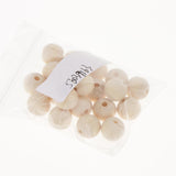 Maxbell 20 Pieces Round Wood Beads Loose Spacer Beads for Jewelry Crafting 14mm