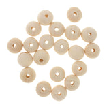 Maxbell 20 Pieces Round Wood Beads Loose Spacer Beads for Jewelry Crafting 20mm