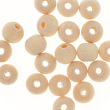 Maxbell 20 Pieces Round Wood Beads Loose Spacer Beads for Jewelry Crafting 8mm