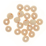 Maxbell 20 Pieces Round Wood Beads Loose Spacer Beads for Jewelry Crafting 8mm