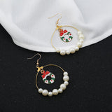 Maxbell Christmas Lovely Drop Crystal Dangle Earrings Xmas Holiday Gifts 65x45mm 1