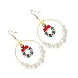 Maxbell Christmas Lovely Drop Crystal Dangle Earrings Xmas Holiday Gifts 65x45mm 1