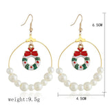 Maxbell Christmas Lovely Drop Crystal Dangle Earrings Xmas Holiday Gifts 65x45mm 1